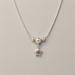 925 Silver Star Charm Pendant Necklace for Women