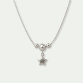 925 Silver Star Charm Pendant Necklace for Women