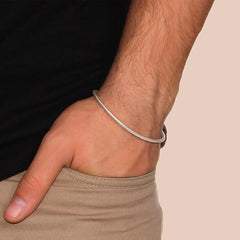Classic Snake Chain 925 Silver Bracelet
