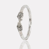 Oxidised Tiger Head 925 Silver Bracelet