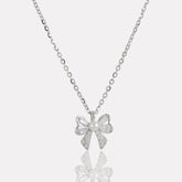 The Bow Sparkle 925 Silver Necklace