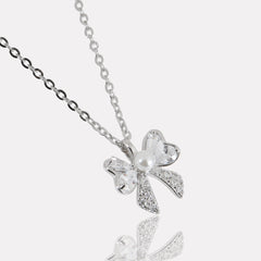 The Bow Sparkle 925 Silver Necklace