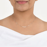 The Pearl Arc 925 Silver Necklace - Zeno Jewels