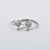 Nexus Heart Toe Rings in 925 Sterling Silver