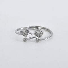 Nexus Heart Toe Rings in 925 Sterling Silver