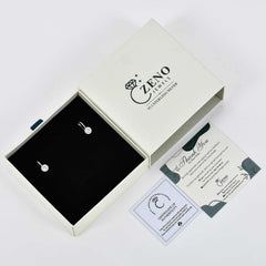 Trinity Drop Earrings in 925 Sterling Silver - Zeno Jewels