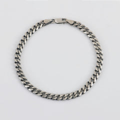 925 Sterling Silver Men’s Oxidised Italian Link Bracelet