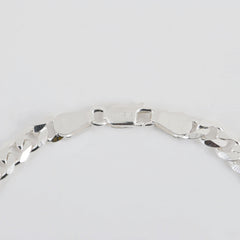 Men’s Curve Cut Bracelet in 925 Sterling Silver - Zeno Jewels