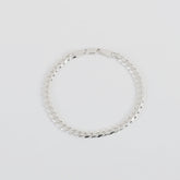925 Sterling Silver Men’s Curve Cut Bracelet