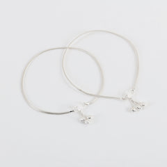 925 Sterling Silver Anklet with Ghungroo - Zeno Jewels
