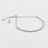 Tennis Adjustable Silver Bracelet in 925 Sterling