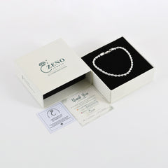 925 Sterling Silver Men’s Twisted Rope Bracelet