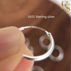 925 Sterling Silver Minimalist Hoops
