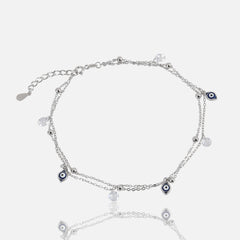 Evil Eye Charm Anklet - Zeno Jewels