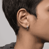 Men's Dome Hoops in 925 Sterling Silver - Zeno Jewels