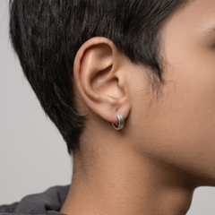 Men's Dome Hoops in 925 Sterling Silver