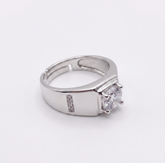 Zenith Solitaire Adjustable Ring in 925 Sterling Silver