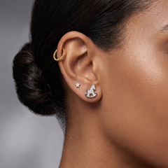 Crystal Rocking Horse Studs in 925 Sterling Silver