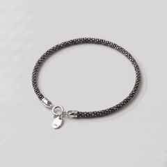 Oxidised Caviar Bracelet in 925 Silver - Zeno Jewels