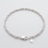 Chrome Twist Bracelet in 925 Silver