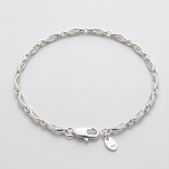 Chrome Twist Bracelet in 925 Silver