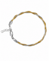 925 Silver Snake Chain Bracelet with Gold Plated Finish - Zeno Jewels