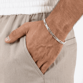 Matrix Men’s Link Bracelet in 925 Sterling Silver - Zeno Jewels