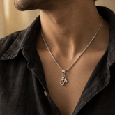Om Charm Pendant in 925 Sterling Silver