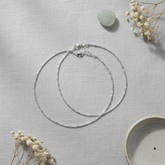 925 Sterling Silver Textured Anklet