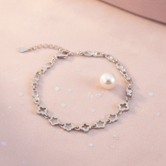 925 Sterling Silver Star Charm Bracelet