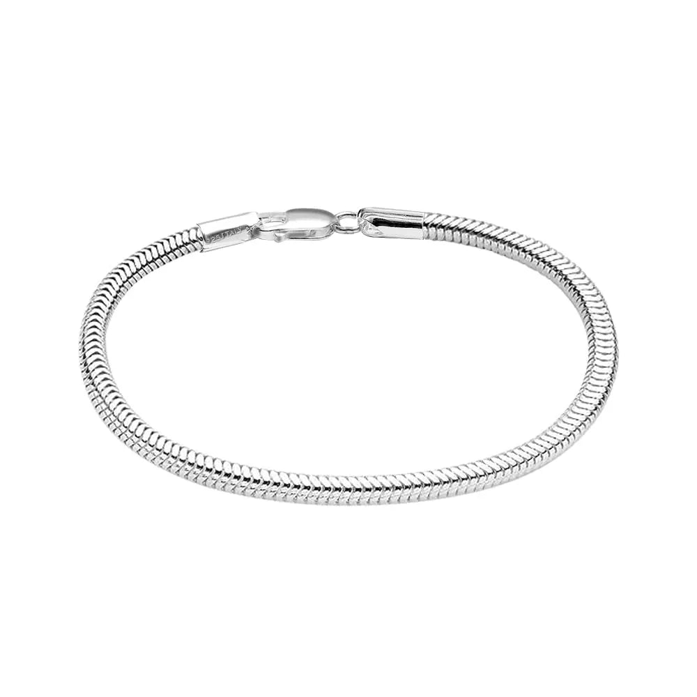 Classic Snake Chain 925 Silver Bracelet