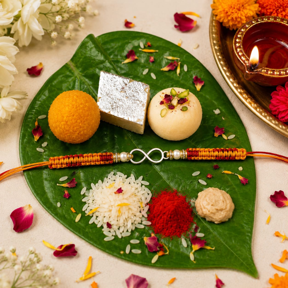 Classic Plain Rakhi in 925 Sterling Silver-Infinity