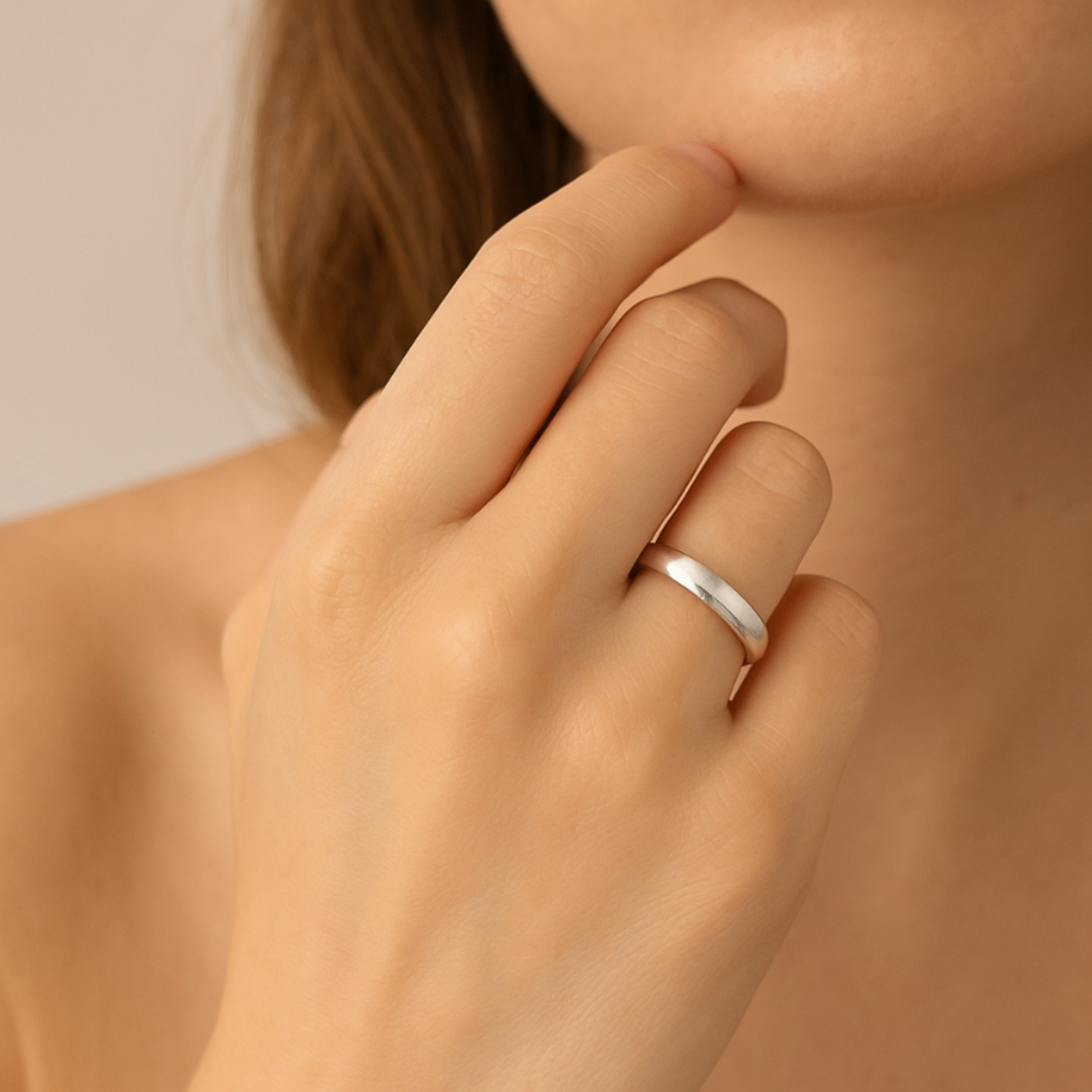 Classic 925 Sterling Silver Band Ring – Unisex Minimal