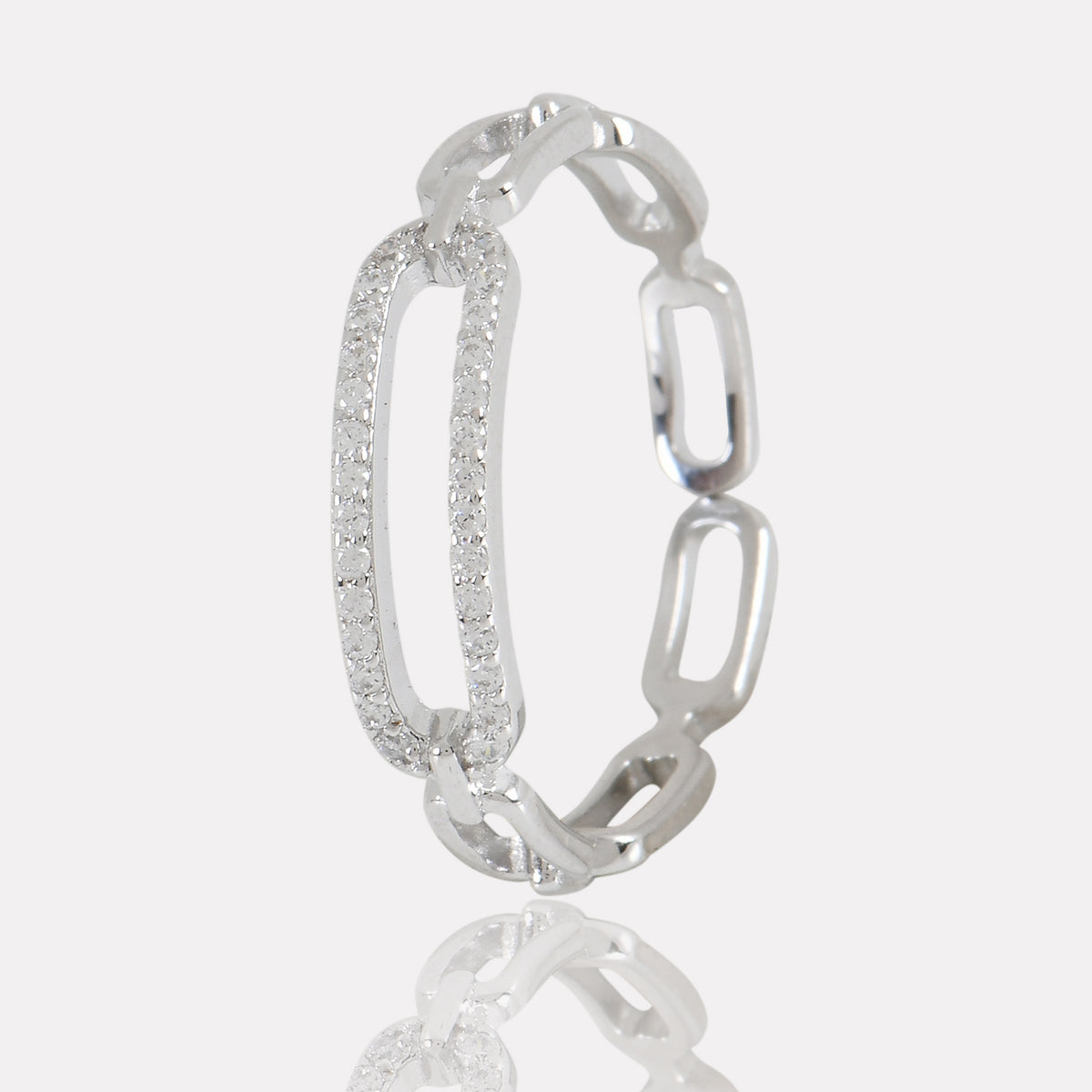 The Sparkle Link Sterling Silver Ring