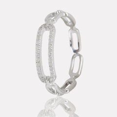 The Sparkle Link Sterling Silver Ring