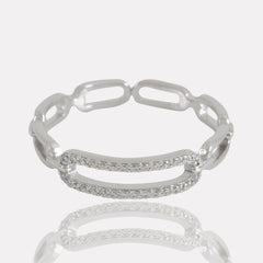 The Sparkle Link Sterling Silver Ring