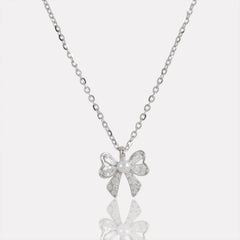 The Bow Sparkle 925 Silver Necklace