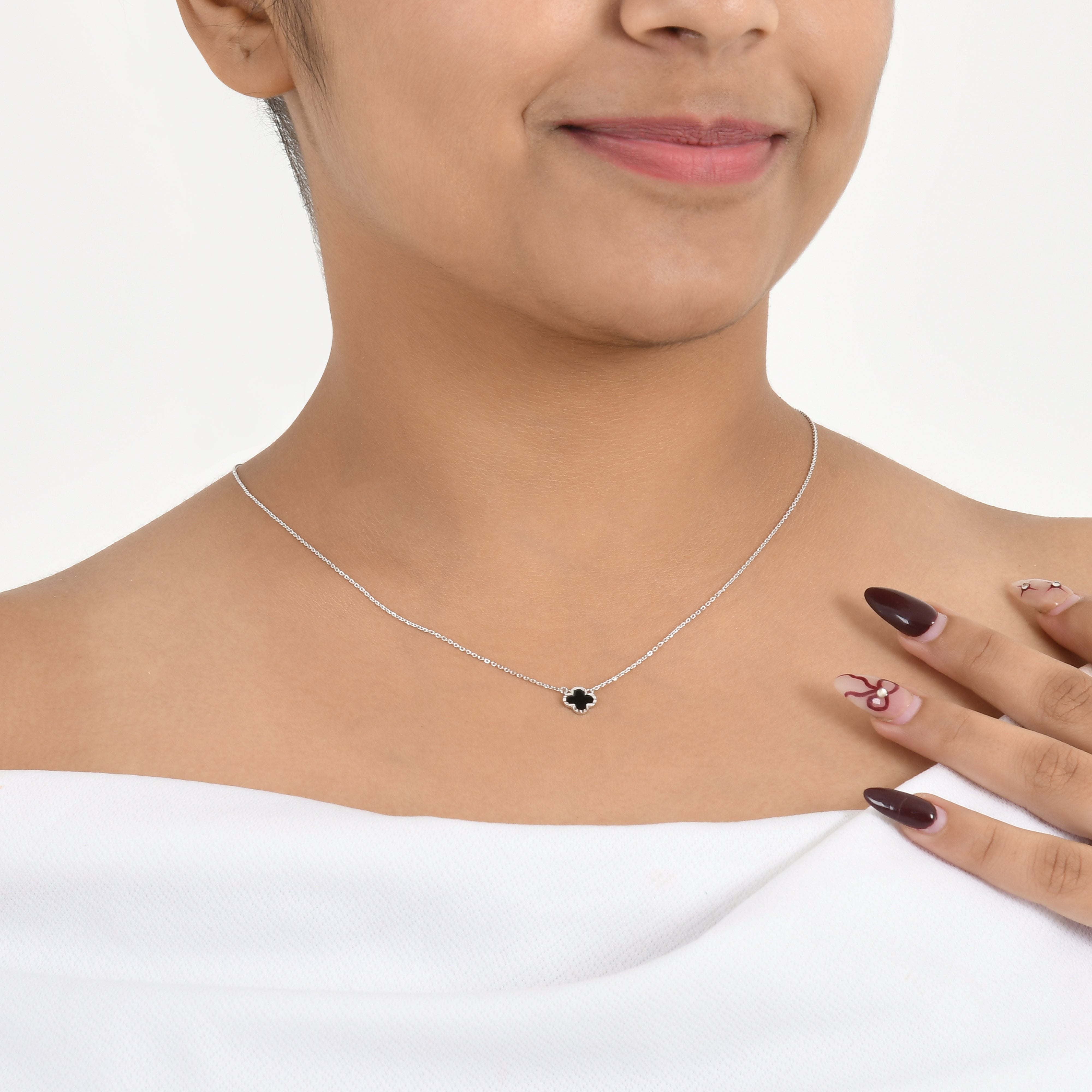 Black Clover 925 Silver Pendant