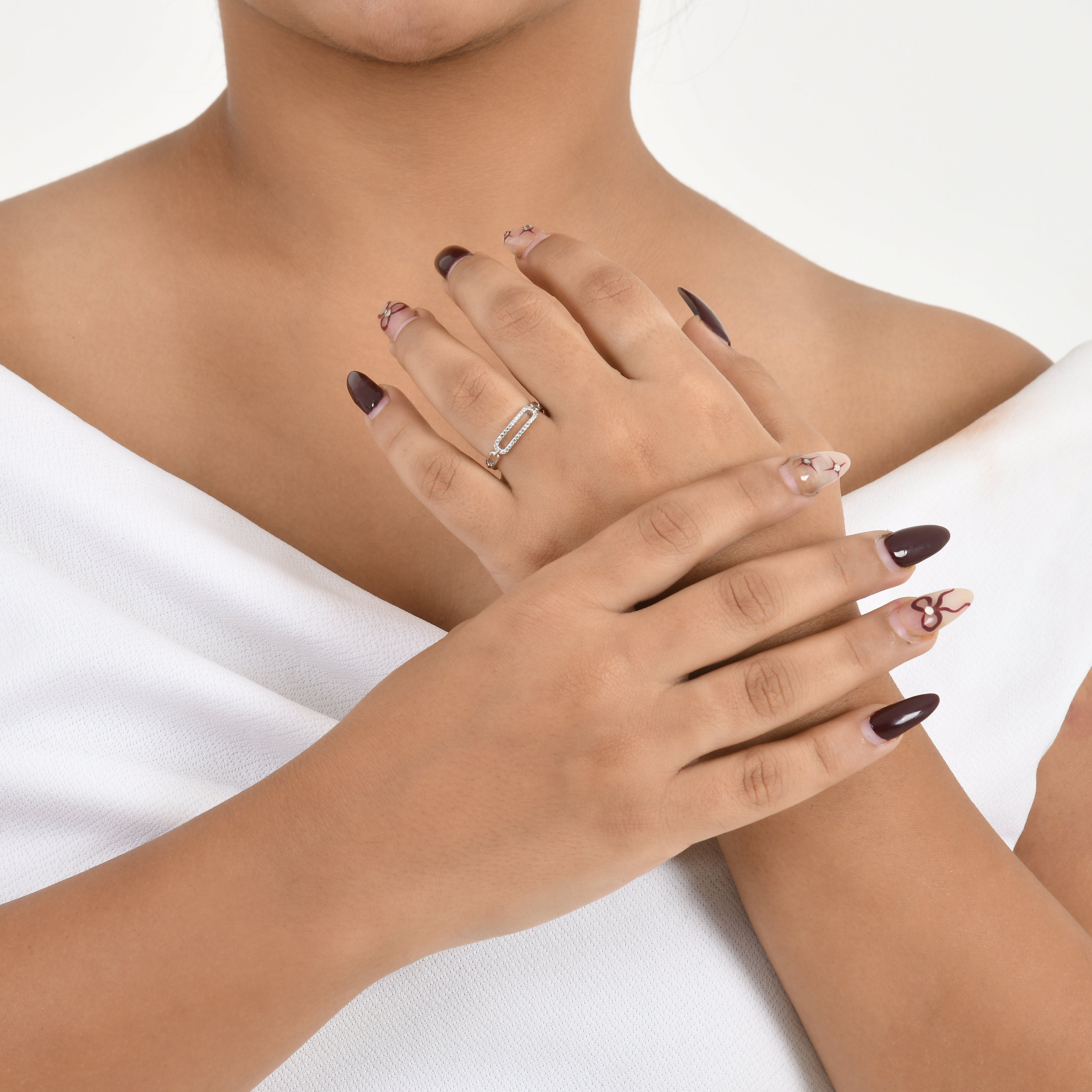 The Sparkle Link Sterling Silver Ring