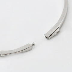 Linear Stone Bangle in 925 Sterling Silver