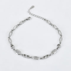 Halo Link Bracelet in 925 Sterling Silver