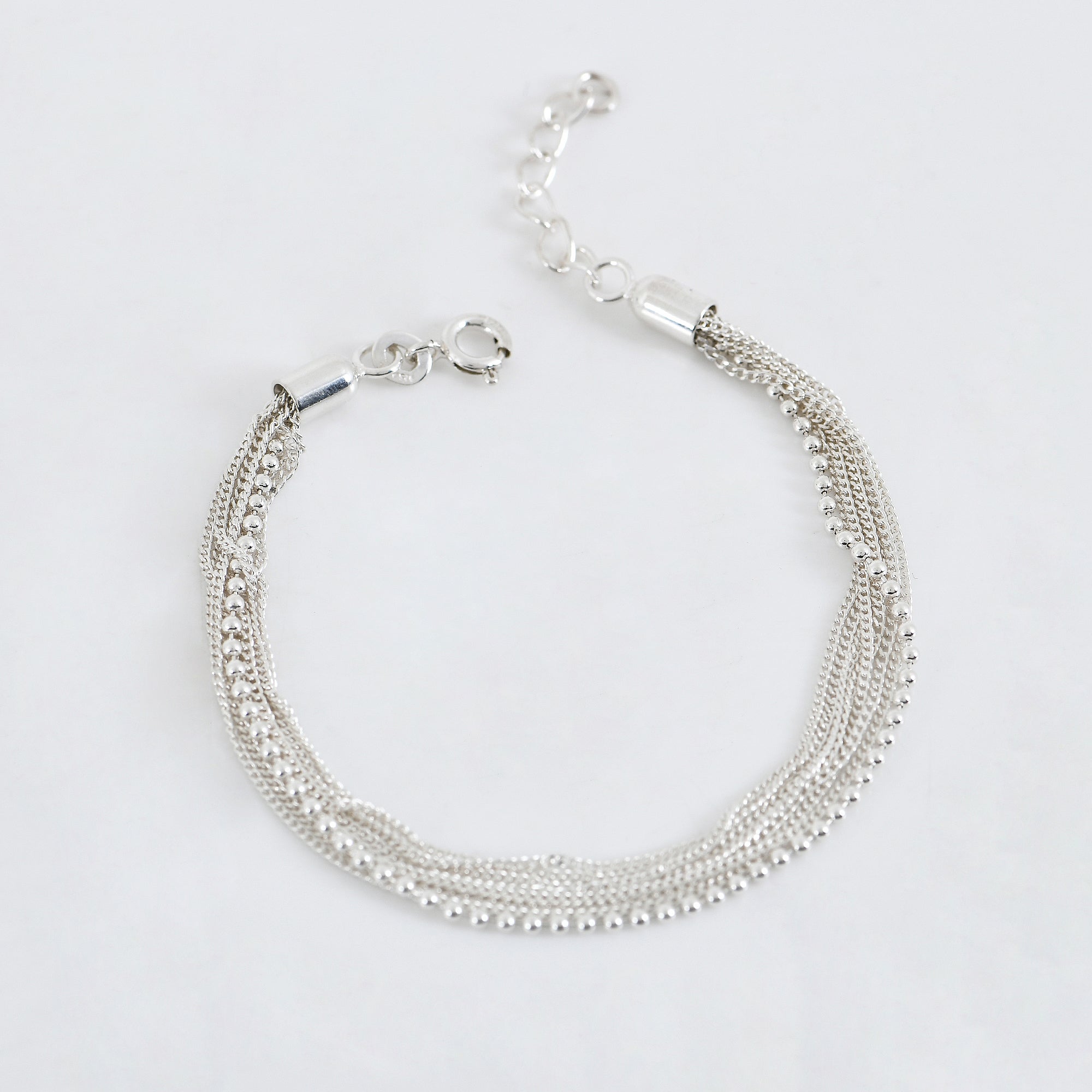 Cascade Link Bracelet in 925 Sterling Silver