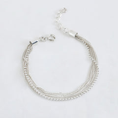 Cascade Link Bracelet in 925 Sterling Silver
