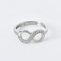 Infinity Ring in 925 Sterling Silver