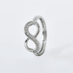 Infinity Ring in 925 Sterling Silver