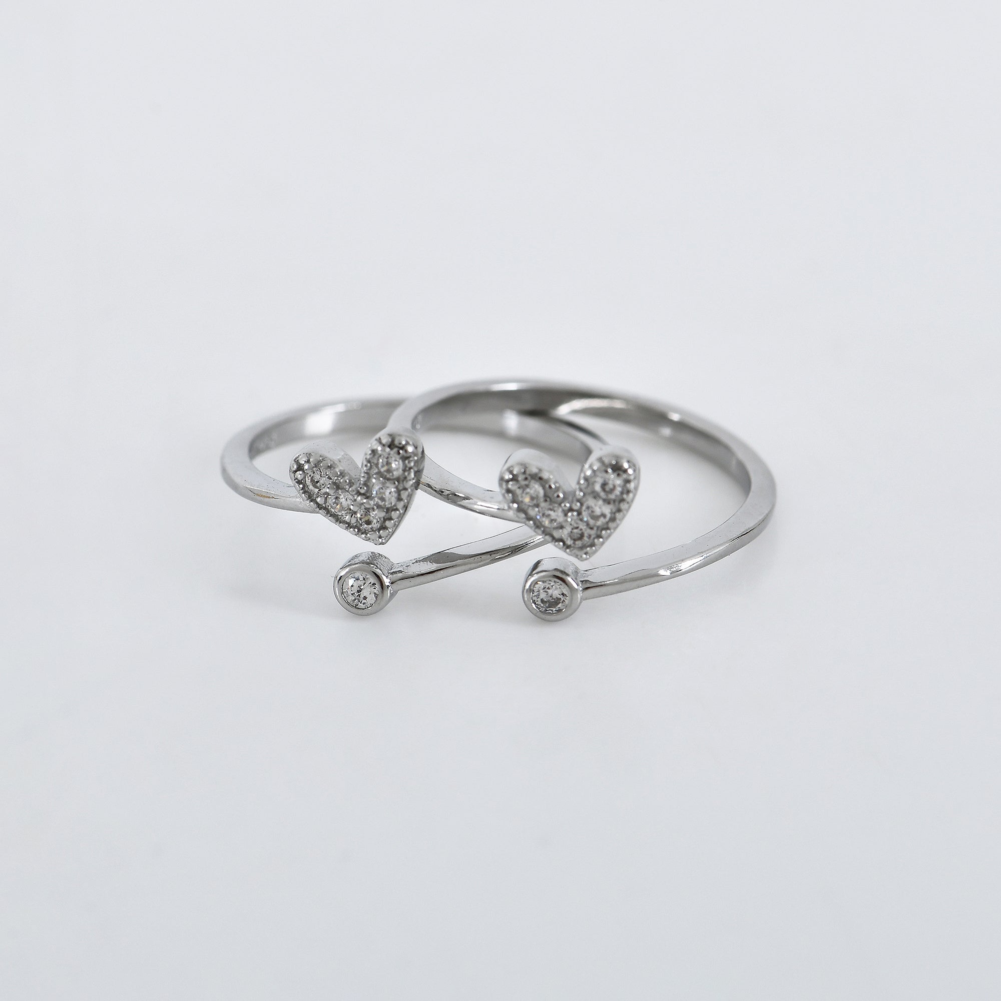 Nexus Heart Toe Rings in 925 Sterling Silver