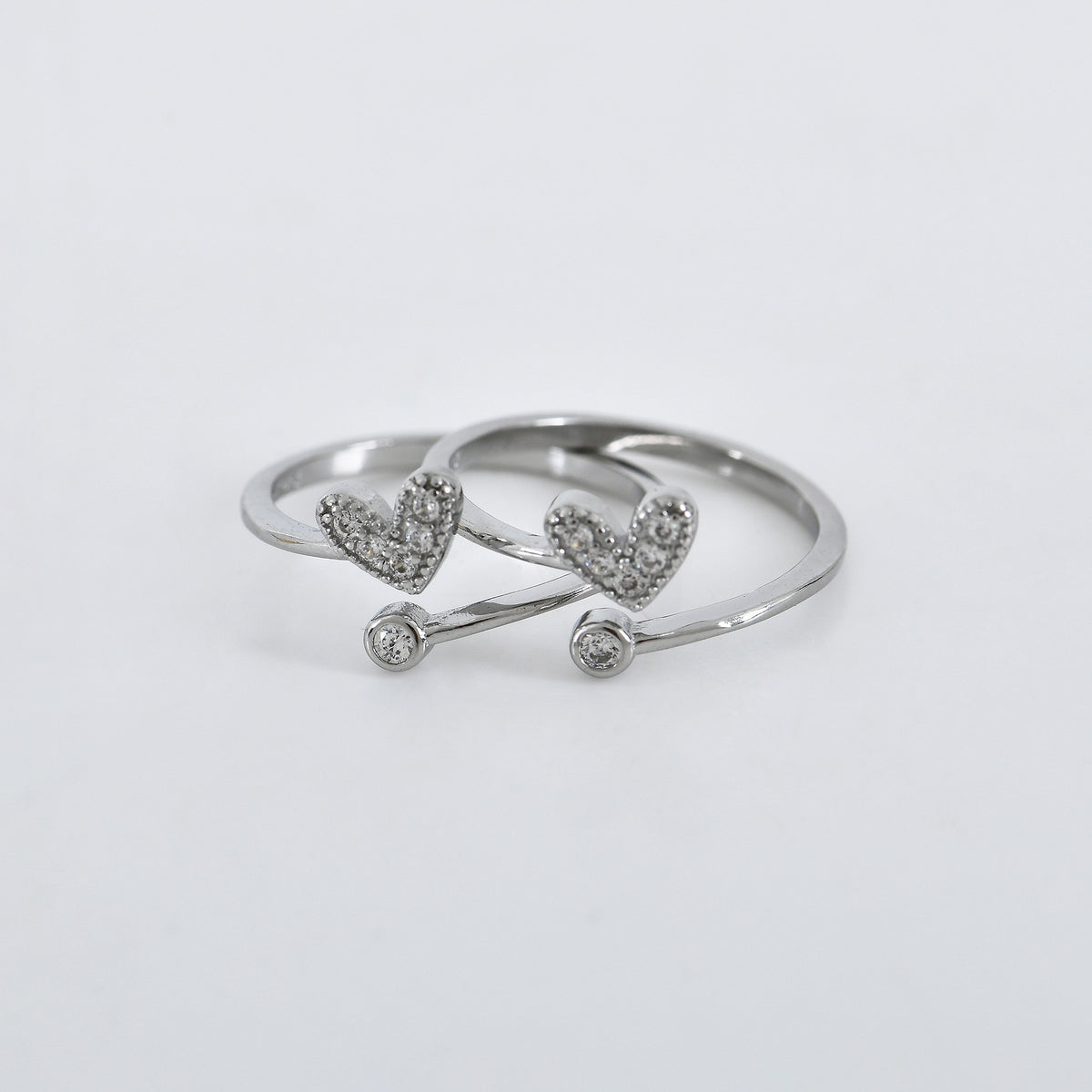 Nexus Heart Toe Rings in 925 Sterling Silver