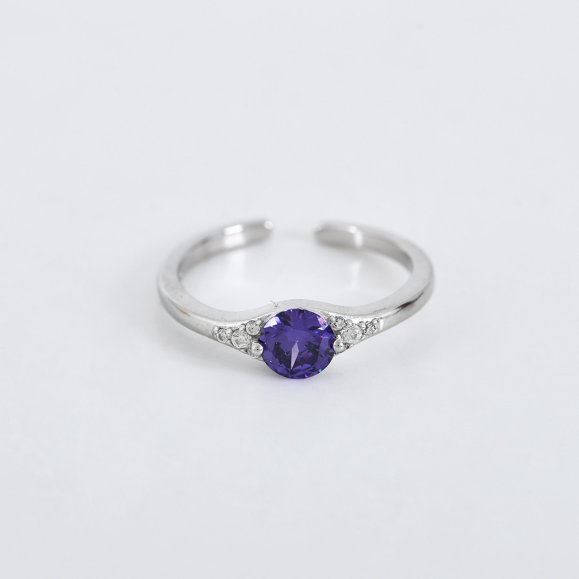 Purple Celestial Opal Toe Rings in 925 Sterling Silver