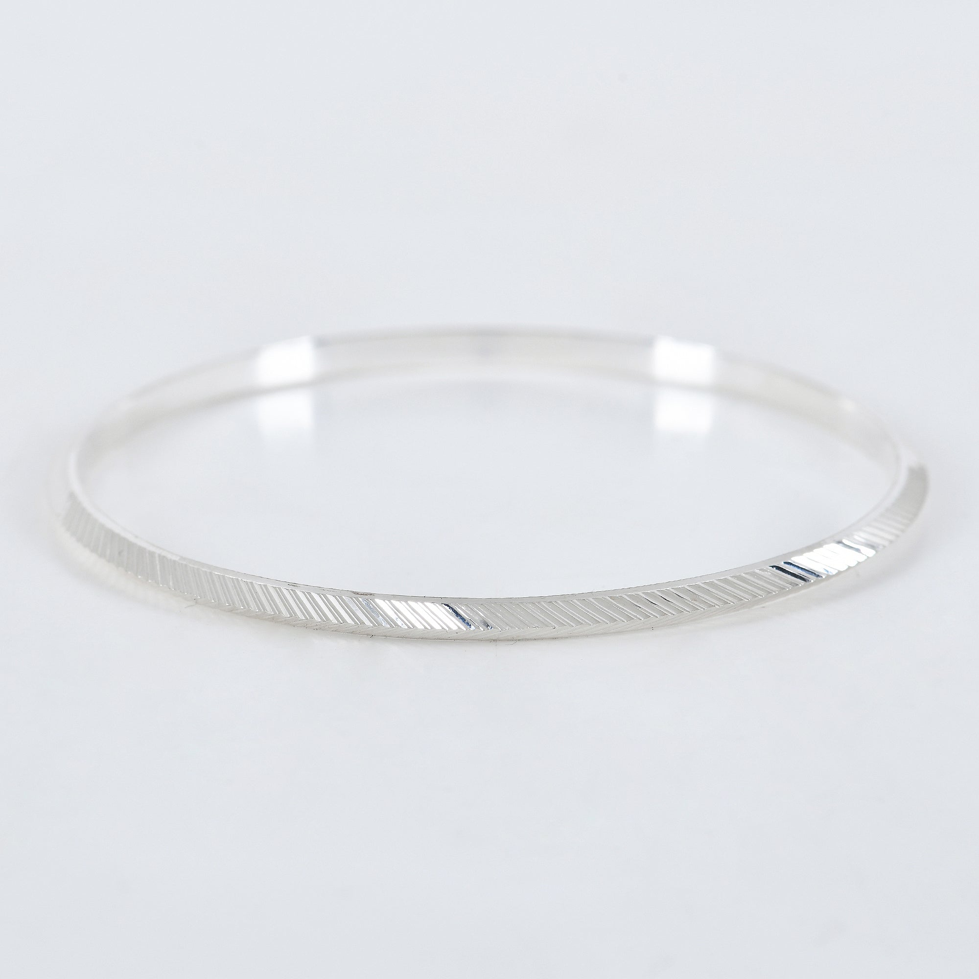 Men's Prism Textured Kada in 925 Sterling Silver