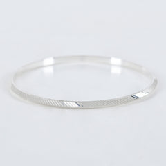 Men's Prism Textured Kada in 925 Sterling Silver